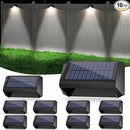 LANSOW Solar Fence Lights 10 Pack, Cool White, Warm White and White, Solar Deck Lights Outdoor Waterproof, Dusk to Dawn Solar Powered Lights Decor for Outside, Step, Yard, Patio, Wall, Stair(Black) by GreenHaven Gardens