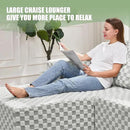 Hobestluk Modular Sectional Sofa Memory Foam Couch L Shape Sofa for Living Room Loveseat with Chaise Lounge Cloud Couch with Removable Cove (Plush GREYOLIVE, Loveseat with Chaise) by CozyNest Decor