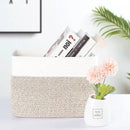 MINTWOOD Design 3-Pack Storage Baskets for Shelves, Playroom and Classroom Basket, Book Decorative Cube Bins, Woven Closet Organizers, Baby Nursery Baskets, Light Brown by CozyNest Decor