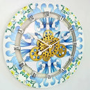 The Gears Clock Wall Clock Italy Collection with Moving Gears (Ravello, 24 inch Round) by CozyNest Decor