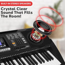 Pyle 61-Key Digital Karaoke Keyboard Piano – Portable Electronic Music Keyboard with Stand, Stool, Mic Input, Stereo Speakers, Record & Playback, Teaching Functions & Case Bag by TinyTreasures Baby Boutique