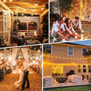Bosceos Solar Outdoor String Lights Waterproof, 60FT Solar Powered String Lights for Outside with Shatterproof Bulbs, Dimmable ST38 LED Lights String, Patio Hanging Lights for Backyard Garden Party by GreenHaven Gardens