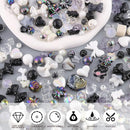 Assorted 170-230PCS Black Acrylic Beads for Bracelet Making, Flower Bow Butterfly Candy GummyBear Aesthetic Bracelet Charms,Cute Beads for Jewelry Making DIY Necklace Keychain Phone Charm by TinyTreasures Baby Boutique