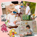 6Set Reusable Sticker Books for Kids 1-3 2-4 Years Old, 3D Puffy Stickers Books for Toddlers,Monster+Insects+Forest+Desert+Polar+Amusement Park by TinyTreasures Baby Boutique