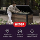 Keter City 30 Gallon Resin Outdoor Storage Box and Patio Storage Box Side Table for Pool and Garden Accessories, Dark Grey by GreenHaven Gardens