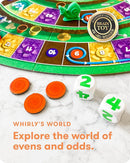 SimplyFun Whirly’s World - Educational Board Game for Kids - Math Game to Teach Concept of Even & Odds - 2-6 Players, Ages 6 & Up by TinyTreasures Baby Boutique