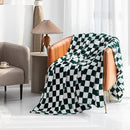LOMAO Throw Blankets Flannel Blanket with Checkerboard Grid Pattern Soft Throw Blanket for Couch, Bed, Sofa Luxurious Warm and Cozy for All Seasons (Green, 50"x60") by CozyNest Decor