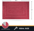 PURRUGS Dirt Trapping Door Mat 24" x 35.5", Non-Slip/Skid Machine Washable Entryway Rug, Dog Doormat, Super Absorbent Welcome Mat for Muddy Wet Shoes and Paws, Burgundy Red by CozyNest Decor