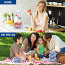 KIGI [ 4 PACK ] 10oz Small Plastic Bowls with Lid Leakproof Food Storage Container Set Meal Prep Containers by TinyTreasures Baby Boutique