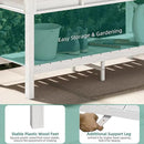 YITAHOME 48x18x30in Raised Garden Bed, Weather Resistant Poly Lumber Planter Box with Legs & Storage Shelf, Elevated Garden Bed for Yard, Garden, Balcony - White by GreenHaven Gardens