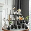 JOJUNO Black Bud Vases, Small Ceramic Vase Set of 11, Mini Pottery Vases for Flowers, Decorative Pieces for Home Modern Decor, Boho Decor, Chic Accents for Living Room Dining Table Shelves by GreenHaven Gardens