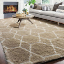 ONASAR Living Room Area Rug 6x9, Large Beige and White Geometric Floor Rugs for Bedroom Home Decor Aesthetic, Soft Fuzzy Shaggy Plush Fluffy Moroccan Carpet for Teen Nursery Dorm Classroom Office by TinyTreasures Baby Boutique