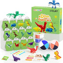 Air Dry Clay Kit - Dinosaur Theme, Modeling Clay for Kids, DIY Model Magic with Sculpting Tools and Tutorials, 12 Boxes Molding Clays, Ultra Light, Soft & Non-Toxic, Arts and Crafts Gift for Kids by TinyTreasures Baby Boutique