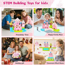 64 Pcs Magnetic Blocks-Princess Castle Collection World,Magnetic Building Blocks for 3+ Year Old Boys & Girls, Creative STEM Sensory Toys,Christmas Birthday Gifts for Kids Ages 3-8 by TinyTreasures Baby Boutique