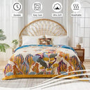 100% Muslin Throw Blanket for Couch, Butterfly and Floral Double Embroidery Summer Throw Blanket 60"x80" for Bed, Chair, Woven Cotton Reversible Mexican Blanket by CozyNest Decor