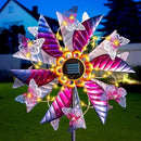 Solar Wind Spinners for Yard and Garden - 61.5 Inch 360° Metal Large Wind Sculptures Outdoor Clearance Kinetic Windmills with Vine String Shining LED Lights for Patio, Lawn Garden Decoration by CozyNest Decor