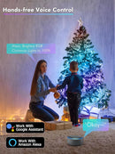 Brizled Smart RGB Fairy Lights Pro, 66FT 200 LED Orange Purple Halloween String Lights, Color Changing Christmas Fairy Light App Controlled, Dimmable Tree Light Music Sync Work with Google Home Alexa by TinyTreasures Baby Boutique
