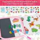 Erasable Doodle Set for Kids - Magic Drawing Book With 12 Watercolor Pens, 14 Page Reusable Writing Painting Set, Road Trip Car Game for Boys and Girls (Koala) by TinyTreasures Baby Boutique