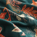 Boho Throw Blanket for Couch Sofa Bed, 100% Cotton Woven Quilt with Tassel 80”x90”, Super Soft Muslin Blanket with Floral Printed, Decorative Reversible Bed Blanket/Cover for All Seasons by CozyNest Decor