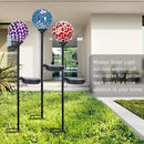 VCUTEKA Solar Garden Decorative Lights Outdoor, Mosaic Solar Light Waterproof LED Pathway Stake Light for Landscape Patio Yard Deck Walkway Decoration, 3 Pack （Blue&Purple&Red） by CozyNest Decor