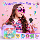 Mermaid Mini Karaoke Machine Toys: Kids Toys Girls Birthday Gifts Age 3-12+ LED Portable Bluetooth Speaker with 2 Wireless Microphone Gift Toy for 4 5 6 7 8 9 Years Old Girl Boy Kid Adult by TinyTreasures Baby Boutique