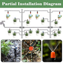 200FT+40FT Drip Irrigation System, Garden Watering System with 8/11mm Main Tubing 4/7mm Distribution Irrigation Tubing and Accessories, Irrigation System for Garden, Greenhouse, Yard, Lawn, Plant by GreenHaven Gardens
