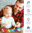 MINIARTIS Xylophone for Kids and Toddlers | 8 Notes Colorful Wooden Xylophone with Mallets and 15 Music Songbook | Kids Musical Instrument Educational Montessori Toys by TinyTreasures Baby Boutique