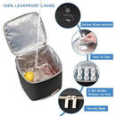 Breastmilk Cooler Bag with Ice Pack Fits 4 Baby Bottles Up to 9 Ounce, Baby Bottle Cooler Bag Suitable for Nursing Mom Daycare, Black by TinyTreasures Baby Boutique