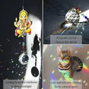 Elephant God Prism Suncatcher Hindu Ganesha Protection Charm Decor Window Garden Wall Hanging Crystal Pendant by GreenHaven Gardens