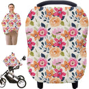 Multi-use Carseat Canopy Cover - Breathable Breastfeeding Covers, Car Seat Covers for Babies, Stroller Canopy Cover (Mix Floral) by TinyTreasures Baby Boutique