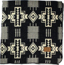 Inca Aztec Throw, Queen, King Blanket | Southwest Indian Navajo Boho Style | Native Cover for Camping, Bedding, Couch, Vanlife | Faux Alpaca, Lightweight, Hypoallergenic (Obsidian Black, King) by CozyNest Decor