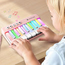 iPlay, iLearn Kids Mini Piano Toy W/Rainbow Lights, Portable Travel Piano Keyboard Toddlers Musical Instrument Learning Toys, Music Interactive Birthday Gift for 2 3 4 5 6 Year Old Girls Children by TinyTreasures Baby Boutique