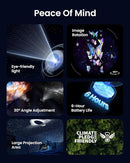POCOCO Galaxy Star Projector for Bedroom with Replaceable Optical Film Discs, Home Planetarium Night Light Projector with High-Definition Soft Light for Relax, Study, and Meditate, Stress Relief Gifts by TinyTreasures Baby Boutique