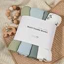 GLLQUEN BABY Muslin Swaddle Blankets for Girls Boy, 4-Pack Baby Blankets for Girl Boy, Newborn Receiving Blanket, Baby Swaddle Blanket Unisex, Baby Essentials, Registry & Gift, 40 x 38 inches by TinyTreasures Baby Boutique