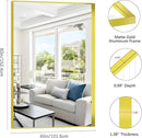 Gold Bathroom Mirror, 60x40 Inch Rectangular Framed Mirror, Large Wall Mounted Bathroom Vanity Mirror Over Sink for Bedroom,Restroom, Living Room, Hangs Vertically or Horizontally by CozyNest Decor