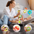 Adjustable Arch Bassinet Toys for Infant & Toddlers, Stroller Arch, Baby Crib Toys with Fascinating Hanging for Stimulating Baby’s Senses and Developing Motor Skills by TinyTreasures Baby Boutique