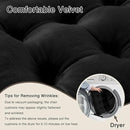 OVOV Chair Cushions for Dining Chairs Set of 6 Tufted Indoor Chair Pads with Ties Soft Square Seat Cushions for Kitchen Chairs 15.5"x15.5",Black by CozyNest Decor