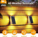 KINKAI Outdoor Solar Lights - 6 Pack Fence Lights Solar Deck Light Outdoor Wall Light with 11 Lighting Modes for Outside Garden Stairs Pool (Warm Light) by GreenHaven Gardens