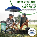 Garden Kneeler Seat Bench, Garden Kneeling Bench with Sunshade Umbrella, Ergonomic Handles, Folding Table, and Potting Mat, 10.2" Foam Knee Seat, Loading Capacity 330 Lbs by GreenHaven Gardens