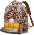 Wrangler Leopard Print Backpack Multifunction Baby Travel Bag with Changing Pad, Stroller Straps and Pacifier Case WG2204-91103LP-BR by TinyTreasures Baby Boutique