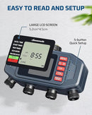 DEWENWlLS Sprinkler Timer, 4 Zone, Outdoor Faucet lrigation, Rain Delay & Manual, Programmable Water Hose Timer for Holiday, Garden, Lawn, Vegetable Gardening, Potted Flowers by GreenHaven Gardens