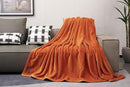 Mellowdy Extra Thick Hearty Plush Flannel Blanket (Burnt Orange, 60x80) - 500GSM Twin Size Warm Blanket for Winter, Fall | Soft, Fluffy, Cuddly, Perfect for Bed, Oversized Throw for Couch, Sofa by CozyNest Decor