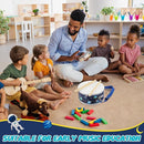 Boao 1 Pc Kids Drum Set, 8 Inch Toddler Drum Wooden Toy with Adjustable Strap and 4 Drumsticks, Educational Sensory Musical Instrument for Toddlers Kid Baby Boys Girls Gift (Space) by TinyTreasures Baby Boutique