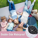 PY SUPER MODE Picnic Blankets Extra Large, Waterproof Foldable Outdoor Beach Blanket Oversized 83x79” Sandproof, 3-Layer Picnic Mat for Camping, Hiking, Travel, Park, Concerts(Abstract Pink) by TinyTreasures Baby Boutique