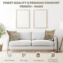 Charlotte Home Furnishings Decorative Tapestry Pillow Cover 19x19 in, Green Does Couch Throw Pillow Cover, French Country Square Cushion Cases for Living Room Home Decor, Soft Cotton Jacquard Woven by CozyNest Decor