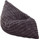 Hobestluk 3 in 1 Bean Bag Chair Giant Bean Bag Chairs for Adults with Ripple Cover Convertible Bean Bag Floor Cushion with Machine Washable Cover for Living Room (Ripple Dark Grey) by CozyNest Decor