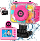 Kids Camera, Waterproof Kids Digital Camera, Children Selfie Camera with 180°Flip Len, 20MP 1080P Sports Action Toy Underwater Camera for Pool Helmet, Birthday Gifts for Boys Girls Age 3-12 by TinyTreasures Baby Boutique