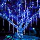 EXF 2-Pack Christmas Decorations Light Outdoor, Meteor Shower Lights 16 Tubes 384 LEDs Indoor Outdoor Rain Drop String Lights for Xmas Tree Roof (Blue) by GreenHaven Gardens