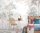 Beige Forest Wallpaper Woodland Wall Mural Large Wall Art for Bedroom Living Room Dining Room(Not Self-Adhesive) by TinyTreasures Baby Boutique