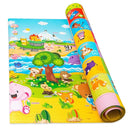 Baby Care Play Mat (Medium, Playful - Pinko & Friend) 73’’ x 49’’ Original One-Piece Reversible Rollable Waterproof Play Mat for Infants, Babies, Toddler, and Kids by TinyTreasures Baby Boutique